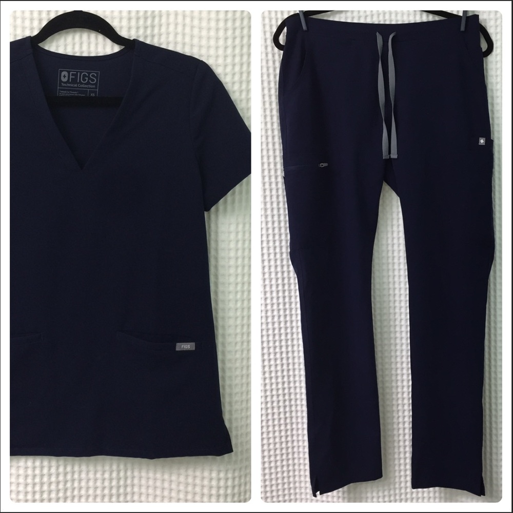 Figs Scrub Set - Navy